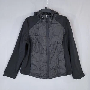 Free Tech Women's Hooded Jacket Full Zip Long Sleeve Black Size L - Picture 1 of 9