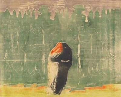 Towards the Forest II xilografía Edvard Munch 1920 arte expresionista impresión en marco Foto 1 de 2