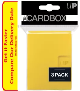 ULTRA PRO PRO 15+ Card Storage Box 3 pack Yellow NEW - Picture 1 of 10