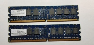 NANYA 2GB (2x 1GB) DDR2 PC2 4200U DESKTOP MEMORY RAM SDRAM - Image 1 of 2