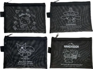 Sanrio Accessories Cosmetic Pen Mesh Nylon Polyester Multi Pouch Zipper Case Bag - Picture 1 of 28