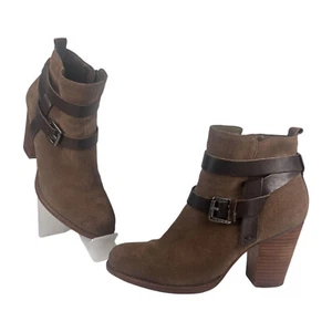 Ivanka Trump Filoer Womens Size 6.5 M Suede Leather Zip High Heel Ankle Boots - Picture 1 of 14