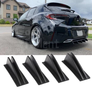Difusor de parachoques trasero para Toyota Corolla alerón de aleta de tiburón divisor de labios negro 4X - Imagen 1 de 14