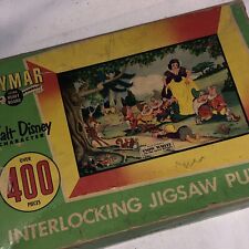 Vintage 1950s Disney Jaymar 400 Pcs Jigsaw Puzzle Snow White Seven Dwarfs RARE