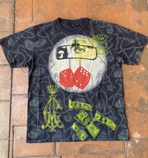 Christian Audigier Los Angeles Money Dice AOP Black T Shirt 2XL
