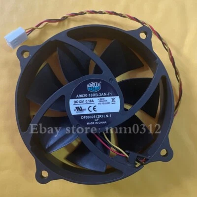 COOLER MASTER A9020-18RB-3AN-F1 12V 0.18A 9CM 9020 3-wire cooling fan - Image 1 of 2