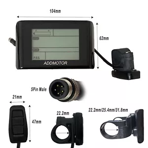 ADDMOTOR E-bike Pantalla LCD 36V/48V Pantalla E-Bicicleta Eléctrica-Enchufe-Monitor - Imagen 1 de 14