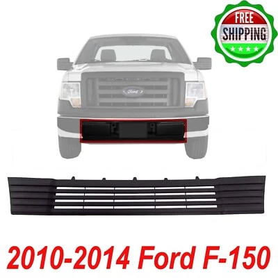 New Bumper Face Bar Grille Front For 2010-2014 Ford F-150 Textured FO1036141 Foto 1 de 4