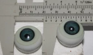 Antikes Superpaar blaue Glaspuppe Augen Durchmesser C 13/16" 21 mm Deutschland letzte - Bild 1 von 3
