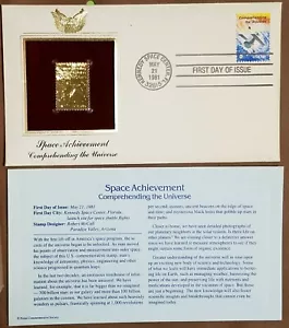 USA: XF - 4 FDC (1981-82): w/ 22K gold replica stamps. Retail value $100.00 - Picture 1 of 9
