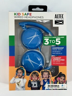 Altec Lansing Wired Headphones Kid Safe Ages 3-5 Parent Approved 85 Decibels Y2K - Image 1 of 4