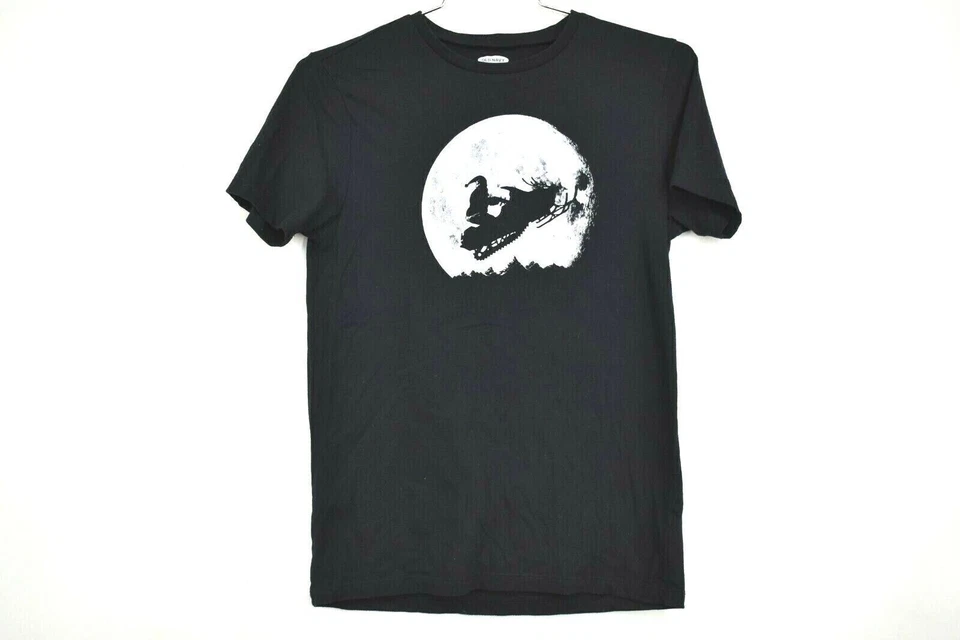 Old Navy Kids Black Christmas Graphic Tee Shirt Crew Neck Short Sleeve Sz Small - Image 1 of 4