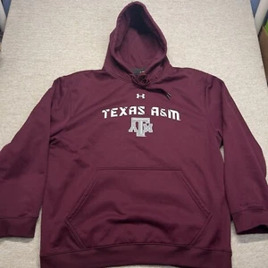 Texas A&M Under Armour Hoodie Fleece Lined Size XL, Maroon - Picture 1 of 7