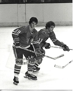 DALE TALLON & JOHN MARKS Chicago Blackhawks Photo in action 1976 (c) - Picture 1 of 1