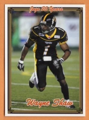 Wayne Shaw 2005 Jogo CFL card #32 Hamilton Tiger-Cats  Kent State Golden Flashes - Image 1 of 2