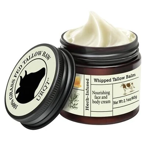 Beef Tallow for Skin - Organic Grass-Fed Whipped Beef Tallow and Honey Balm - De - Picture 1 of 7