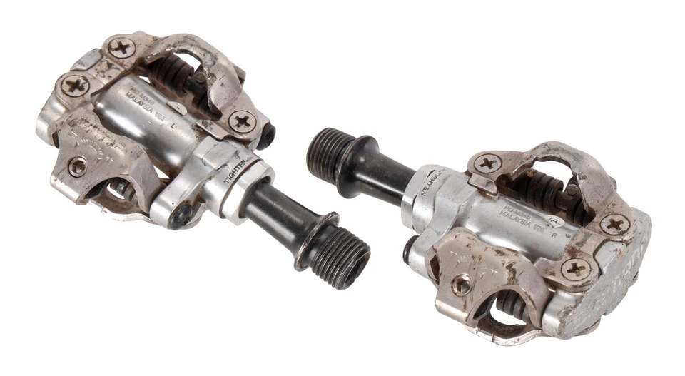 Pedales de bicicleta de montaña Shimano PD-M540 SPD ciclocross grava 2 pernos 9/16" Foto 1 de 4