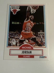 1990-91 Fleer - Michael Jordan #26 Black Line Under Biographical Information - Picture 1 of 4