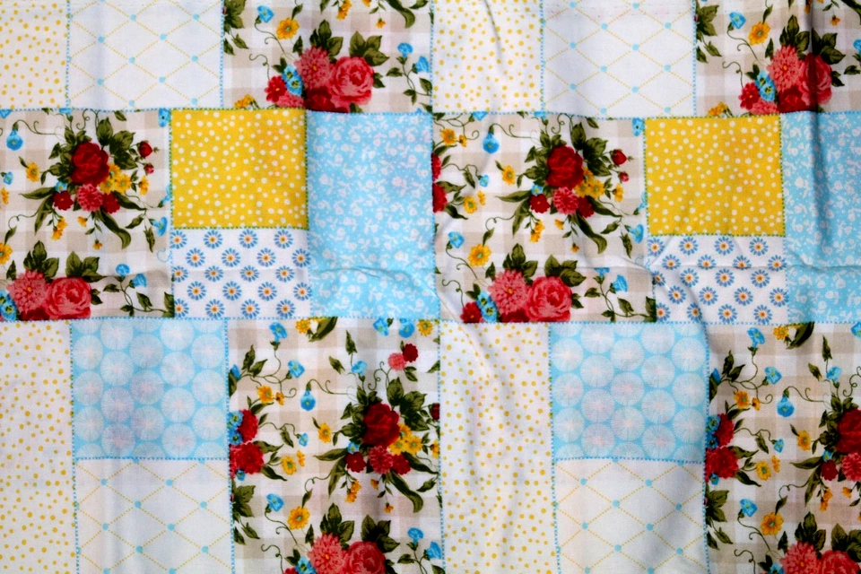 FABRIC 100% QUILTING COTTON ~FAT QUARTER ~ PIONEER WOMAN SWEET ROSE PATCH WORK - Image 1 of 1