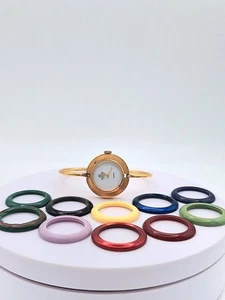 Gucci Change Bezel Watch with Many Bezels Gold Plated Elegenat Watch - Picture 1 of 14