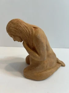 Vintage Terrakotta Frau gebärende Indianer Skulptur - Bild 1 von 20