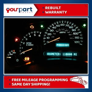 2005 1500 2500 SIERRA SILVERADO INSTRUMENT CLUSTER SPEEDOMETER 15135666 REMAN - Picture 1 of 8