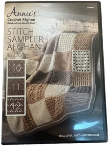 Annie's Crochet Afghan Block of the Month Club Stitch Sampler Blocks 10,11,12 - Picture 1 of 2