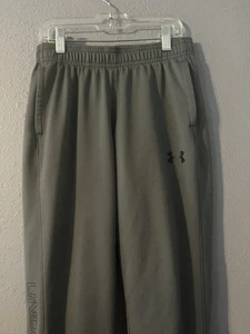 Under Armour Athletic Sweatpants Boys Youth Medium Loose Charcoal Gray Stretch - Picture 1 of 7