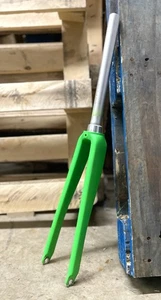 New RHR 12k Carbon Road Fork - Threadless Tapered Steerer - Lime Green - Picture 1 of 10