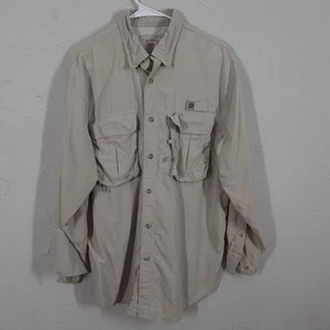 Reel Legends Camicia da Pesca Adulto Uomo M Beige Ventilata Manica Lunga Campeggio Outdoor - Foto 1 di 11