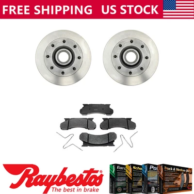 Kit de rotor de freno delantero y buje + pastillas de freno metálicas para Ford E-250 Econoline 1981 Foto 1 de 4