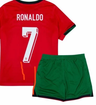 PUMA Cristiano Ronaldo 25 26 Portugal Kids Shirt And Shorts Kit Aged 7-8 Size 22