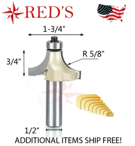 Broca router de vástago Tideway Carbide PRO LC06022008 5/8"" radio redonda sobre 1/2 - Imagen 1 de 1
