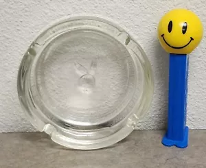 Vintage Playboy Hase Logo klares Glas 4 Zoll rundes Aschenbecher MCM klassisches Sammlerstück - Bild 1 von 6