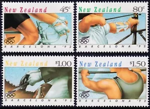 1992 New Zealand Sc #1100-03 - Barcelona Olympics postage stamp set MNH Cv$5.95 - Picture 1 of 1