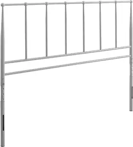 Kiana Stainless Steel Metal Full Headboard in Gray - Picture 1 of 5