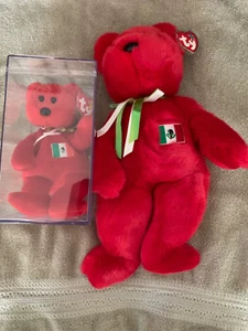 Ty Beanie Baby Osito der mexikanische Bär mit passendem Buddie - neu mit Etikett nicht mehr produziert - Bild 1 von 1