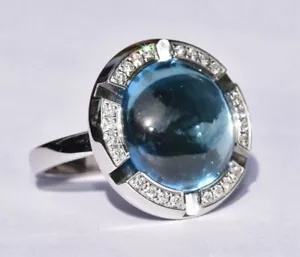 Chaumet Topaz Diamond Ring 18k - Picture 1 of 14