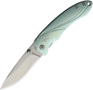 Browning Allure Linerlock Teal Aluminum Folding Stainless Pocket Knife 0360 - Picture 1 of 1