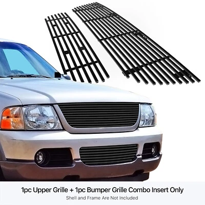 Combo de grade de tarugo preto compatível com Ford Explorer 2002-2005 - Imagem 1 de 4