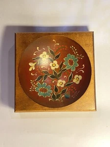 Norwegian Tole Painted Rosemaled Folk Art 6” Wood Bowl Signed Viola Alorik - Picture 1 of 4