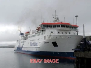 PHOTO MV HAMNAVOE NORTHLINK FERRY AT STROMNESS HAVING ARRIVED FROM SCRABSTER - Picture 1 of 1
