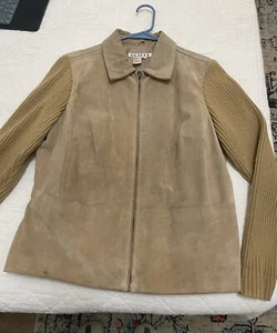 VINTAGE A.M.I Leather suede jacket size L - Picture 1 of 4