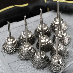 20Pcs Polishing Steel Wire Cup Wheel Brushes 1/8" Shank For Grinder Rotary Tools - Picture 1 of 11