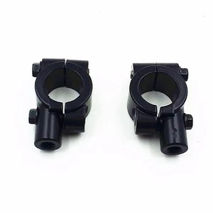 1" Handlebar 10mm Mirror Clamps Mount Adaptor for Honda Kawasaki Suzuki Yamaha - Picture 1 of 6