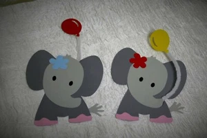 10 Elephant Invitation Cards Kids Birthday Handmade - Picture 1 of 1