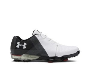 UNDER ARMOUR JORDAN SPIETH 2 BOA GOLF CLEATS BLACK RED WHITE 3000214-100 sz 12 - Picture 1 of 12