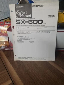 Pioneer SX-600 Receiver Service Manual *Original* - Picture 1 of 3