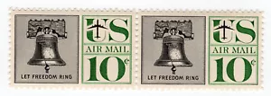 Scott #c57 Liberty Bell Airmail Horizontal Pair of Stamps - MNH - Picture 1 of 2