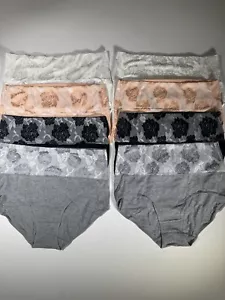 Confezione 8 slip donna HAVVIS intimo cotone vita alta controllo pancia taglia 2XL - Foto 1 di 9